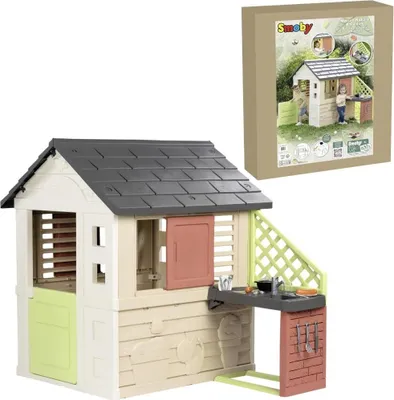Zdjęcie produktu dla Smoby Domek Nature z kuchnią + 17 akcesoriów