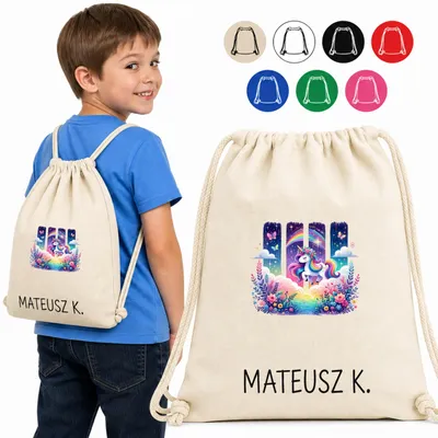 Obrázok produktu pre Taška Do Školy - Jednorožec Pod Dúhou V Zahradzie