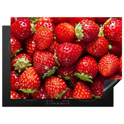 Produktbild von KitchenYeah© Herdabdeckplatte Erdbeeren - Rot - Obst - Früchte , 71x52cm, Küche Deko, Glaskeramikkochfeld Herdabdeckung, Abdeckplatte fùr Kochfeld