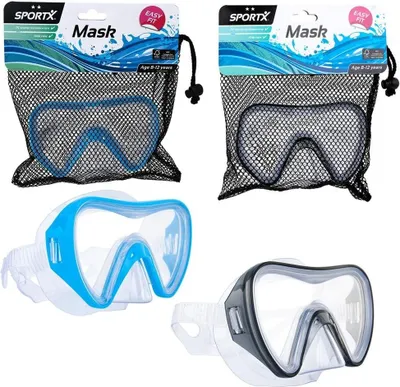 Produktbild von SportX Junior Schwimmmaske ** 2 Sort. Kind, Mehrfarbig, 8 Jahr(e), 12 Jahr(e), Universal, Kunststoff