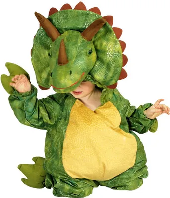 Produktbild von O5236-104 grün Kinder Triceratops Kostüm Dinosaurier Overall Gr.104