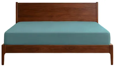 Imagen del producto de Sábana bajera de algodón, 300 hilos, suave, transpirable, azul, 120 x 200 cm