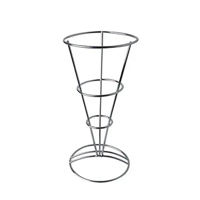 Produktbild von 6 Papstar Halter, Metall rund 19,5 cm x 9,5 cm x 9,5 cm für Spitztüten 87482