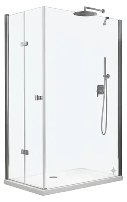 Immagine prodotto di Glaswerk Westfalen - Cabina doccia angolare in vetro trasparente, dimensioni 100x90x195 cm