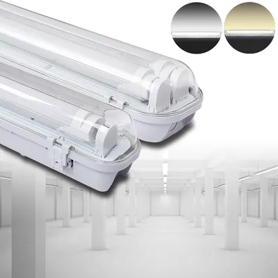 Produktbild von Karpal LED Feuchtraumleuchte LED Roehre 60 / 120 / 150 cm IP65 Keller T8 Wannenleuchte