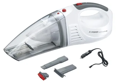 Produktbild von Severin 3-in-1 Akku-Handstaubsauger HV 7144, Nass-/Trockensauger, 7,4V Li-Ion, fürs Auto inkl. 12V-Ladekabel, weiß/rot