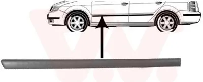 Produktbild von VAN WEZEL Zierleiste für die Tür Vorne Links Leiste für SKODA Fabia I Combi (6Y5) 7625423
