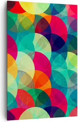 Produktbild von Bild auf Leinwand - Leinwandbild - Einteilig - Farben Räder Abstraktion - 80x120cm - Wand Bild - Wanddeko - Wandbilder - Leinwanddruck - Wanddekoration - Leinwand bilder - Wandbild - PA80x120-4701