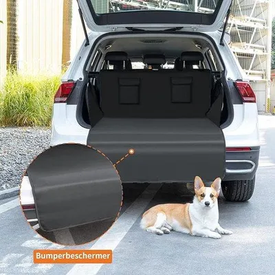 Image de Couverture de coffre pour chien avec protection pour les pattes et protection latérale, imperméable et antidérapante, couverture pour chien pour le coffre.