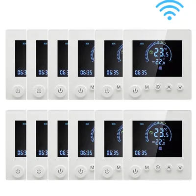 Zdjęcie produktu dla 12X Inteligentny termostat Tuya WiFi 3A Ogrzewanie wody Termostat pokojowy Ogrzewanie podłogowe Programowalny wyświetlacz LCD Termometr wewnętrzny, sterowanie głosowe Amazon Google Home