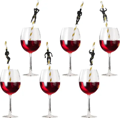 Produktbild von 36 Stück Papierstrohhalme für Junggesellinnenabschiede - Plastikfreie Strohhalme für Hochzeiten und Bachelorette-Partys