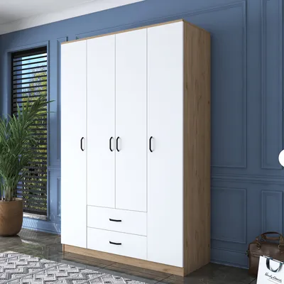 Immagine prodotto di Skye Decor, BA112 - 2331, armadio, noce, 100% PANNELLI DI PARTICELLE RIVESTITI IN MELAMMINA, 140 x 51,5 x 210 cm