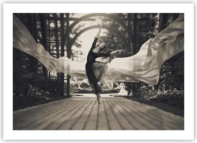 Produktbild von Poster - Poster ohne Rahmen - Ballerina Tanz Luft - 70x50 cm - Wand Bild - Wanddeko - Wandbilder - Kunstposter - Wandposter - Bilder - Kunstdruck - Wanddekoration - Wandbild - P2XAA70x50-4945
