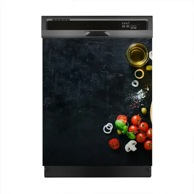 Produktbild von Magnete Dekorative 60x70 cm Küche Magnetmatte Spülmaschine - italienische pizza zutaten