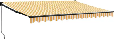 Obrázok produktu pre vidaXL Markíza žltá a biela 4x3 m látka a hliník