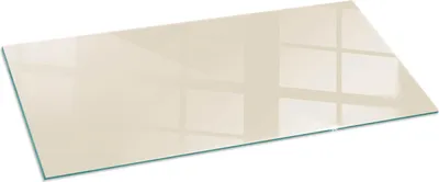 Produktbild von Glasbodenplatte für 125x50 cm – Kaminofen – Kaminplatte Glas – Schutzglas – Funkenschutzplatte –Glasbodenplatte Feuerfeste – Hitzeschutzplatte – Bodenschutz aus Glas – Farbe Beige