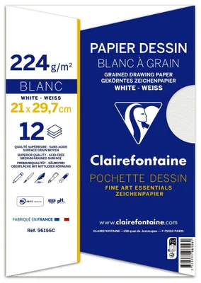 Image de Clairefontaine Mappe Zeichenpapier, A 4, 224 g