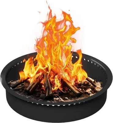 Produktbild von Feuerring rund 92 cm mit Löchern Metall Feuerstellenring Garten Terrasse