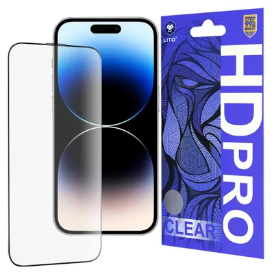 Obrázok produktu pre Lito HD Pro Clear ochranné sklo na iPhone 14 Pro – čierne