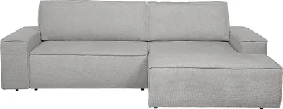 Produktbild von Eckschlafsofa rechts mit grauem Strukturbezug - AMELIA