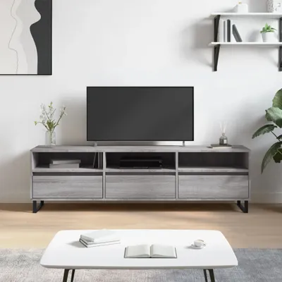 Produktbild von The Living Store TV-Schrank Grau Sonoma 150x30x44,5 cm Holzwerkstoff