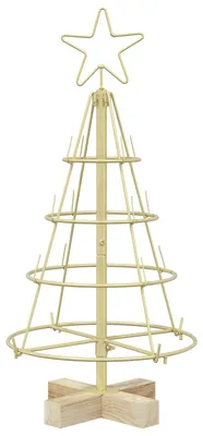 Obrázok produktu pre vidaXL Kovový vianočný stromček s podstavcom KUOPIO, 60 cm, oceľ, zlatá farba