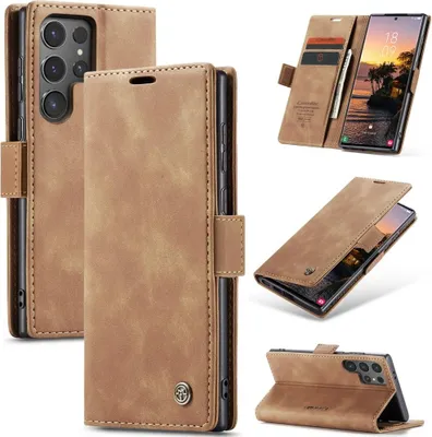 Produktbild von Samsung Galaxy S25 Ultra Hülle - CaseMe 013 Klapphülle - Braun