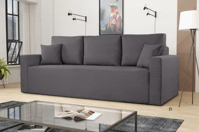 Produktbild von Sofa ZOOM mit Schlaffunktion und Bettkasten, DL-Automat, 3-Sitzer - Dunkelgrau