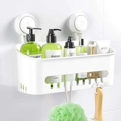 Productafbeelding van Waterbestendige doucheorganizer met spuitadapter – voor shampoos en accessoires