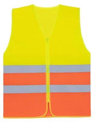 Imagen del producto de Korntex - Chaleco de alta visibilidad "Rhodes CO² tral" para hombre/mujer, unisex, modelo LT5954 (talla L-XL) (amarillo/naranja de alta visibilidad)