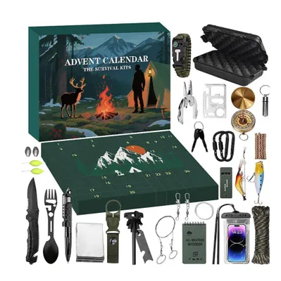 Produktbild von Outdoor-Überlebensset Multifunktionales Abenteuer-Camping-Wander-Erste-Hilfe-Angelköder-Werkzeugset