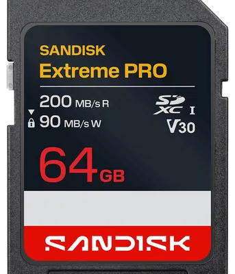 Immagine prodotto di SanDisk Extreme Pro, 64 GB, SDXC, UHS-I, 200 MB/s, 90 MB/s, V30
