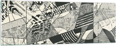 Produktbild von Bilder auf glas - Einteilig - Abstraktion Vintage Schwarz - 90x30cm - Glasbilder - Wandbilder - Bilder - Wanddekoration aus Glas - Glas Bilder - Wandbild auf Glas - GAB90x30-5052