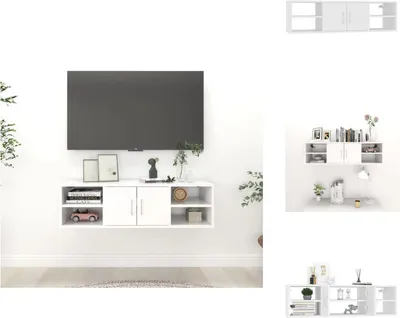 Obrázek produktu pro vidaXL Nástěnná police bílá 102x30x29 cm materiál na bázi dřeva - Nástěnné police