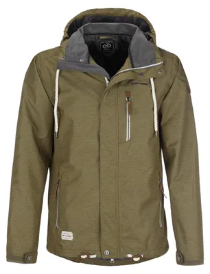 Produktbild von Dry Fashion Herren Funktionsjacke Husum – Outdoor Jacke Herren Reißverschluss Jacke Atmungsaktiv Winddicht Wasserdicht in Bronze Melange Größe S