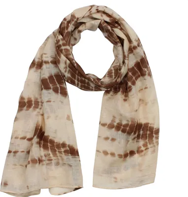 Produktbild von Schal - Bamboo - braun tie dye - 40x140 cm - Halstuch