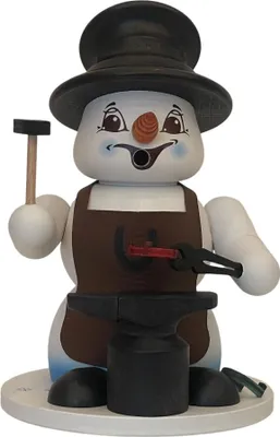 Produktbild von Kuhnert Erzgebirge Schneemann Räuchermann,-männchen 20 cm Schmied