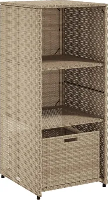 Produktbild von vidaXL Gartenschrank Beige 50x55x115 cm Poly Rattan