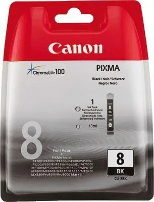 Produktbild von Canon CLI-8 BK w/Sec, Schwarz, Tinte auf Pigmentbasis, 1 Stück(e)