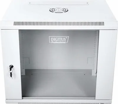 Obrázok produktu pre Digitus DN-W19 09U/450, Nástenný regál, 9U, 60 kg, Zámok, Svetlo šedá