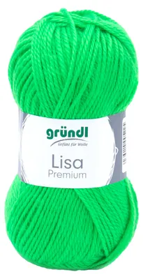 Produktbild von Wolle Lisa, 50g, 133m Neon-Grün