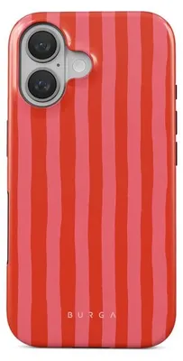 Productafbeelding van Burga Tough achterkant hoesje met MagSafe voor de Apple iPhone 16 - Granaatappelrood