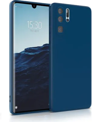 Produktbild von Hülle für Huawei P30 Pro - Handyhülle mit Kameraschutz Cover aus Silikon in Dunkelblau