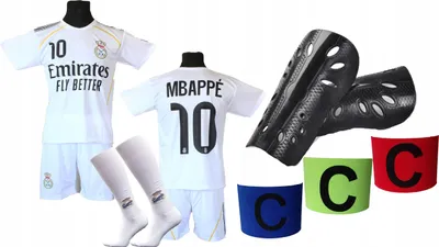 Immagine prodotto di Set da calcio MBAPPE bianco + calze + accessori - OO 152