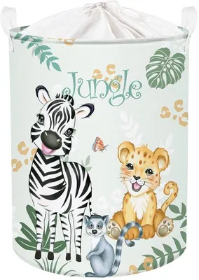 Obrázok produktu pre Skladací box na hračky Zebra pre deti, 40 x 50 cm, do kúpeľne alebo detskej izby