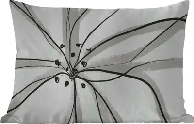 Produktbild von MuchoWow® Outdoor Kissen - Blumen - Abstrakt - Design - 60x40 cm - Wetterfest - Lounge Kissen - Zierkissen - Kissen für Innenräume