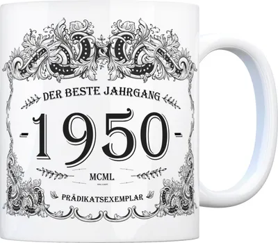 Produktbild von 1950 der beste Jahrgang Kaffeebecher Tasse Kaffeetasse Geburtsjahr Geburtstag