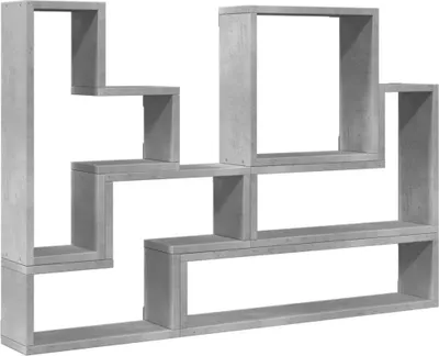 Obrázek produktu pro vidaXL Nástěnná police betonová šedá 96x12x64 cm materiál na bázi dřeva