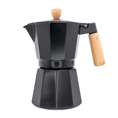 Produktbild von Italienische Kaffeemaschine Vin Bouquet Aluminium 6 Tassen Schwarz