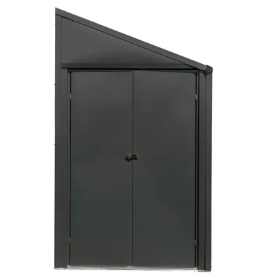 Zdjęcie produktu dla Metalowa szopa narzędziowa Spacemaker, szopa narzędziowa "4 x 7", z podwójnymi drzwiami skrzydłowymi, szara, 2,4 m²